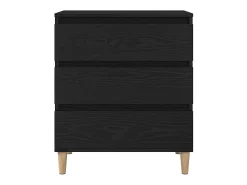 Mueble de Almacenamiento con cajón Roble Negro 60 x 35 x 70 cm