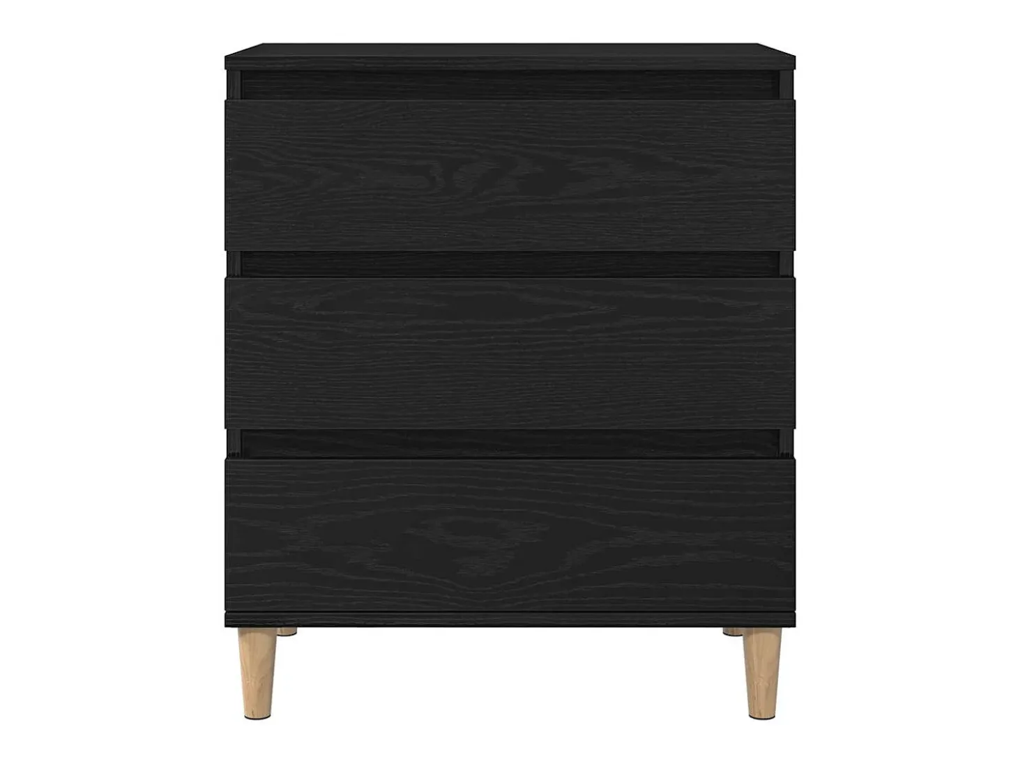 Mueble de Almacenamiento con cajón Roble Negro 60 x 35 x 70 cm