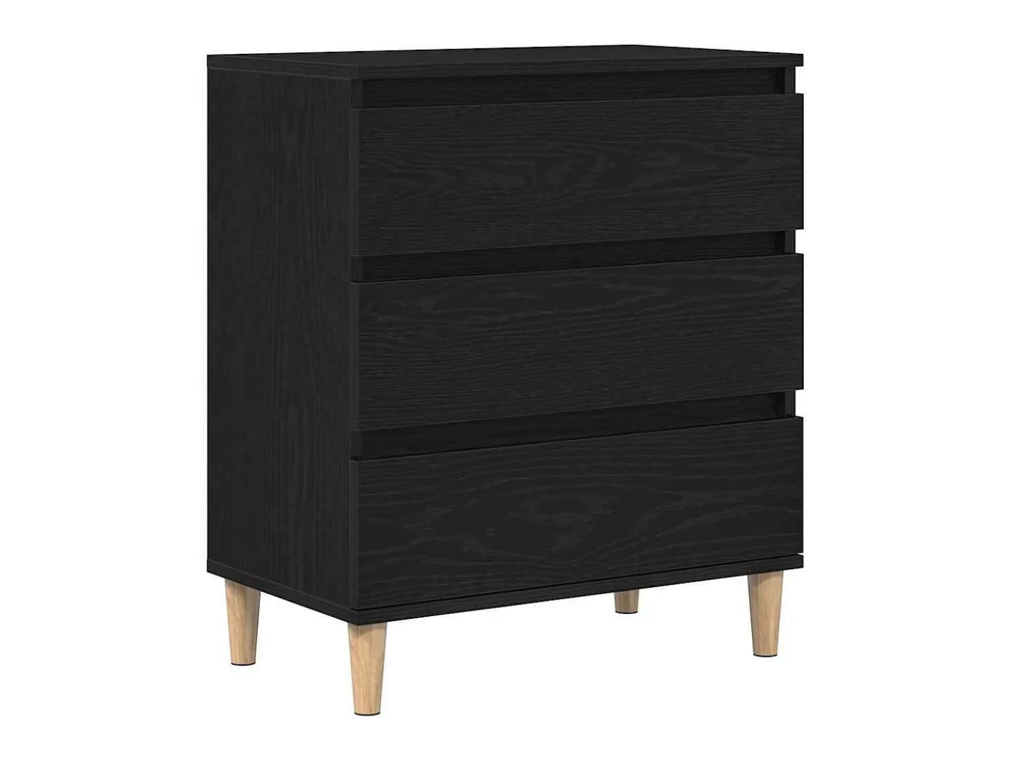 Mueble de Almacenamiento con cajón Roble Negro 60 x 35 x 70 cm