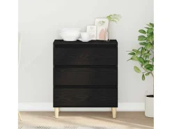 Mueble de Almacenamiento con cajón Roble Negro 60 x 35 x 70 cm
