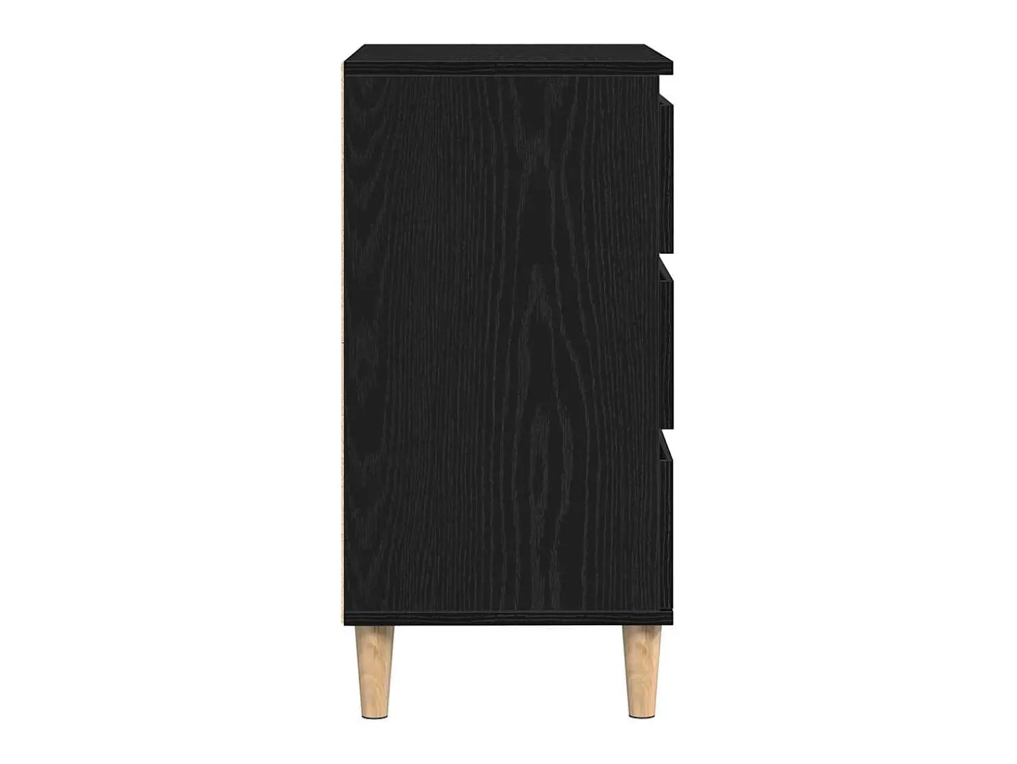 Mueble de Almacenamiento con cajón Roble Negro 60 x 35 x 70 cm