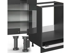 Mueble de cocina antracita-oro landhaus 355x60x81.6 fame-line