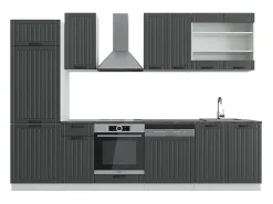 Mueble de cocina antracita casa de campo/blanco 300x60x81.6 fame-line