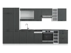 Mueble de cocina antracita casa de campo/blanco 355x60x81.6 fame-line