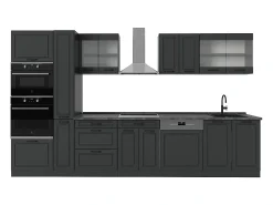Mueble de cocina antracita casa de campo/antracita 350x46x81.6 r-line