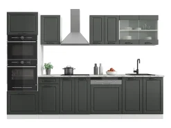 Mueble de cocina antracita casa de campo/blanco 300x60x81.6 r-line
