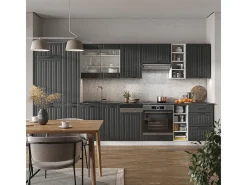 Mueble de cocina antracita casa de campo/blanco 355x46x81.6 fame-line
