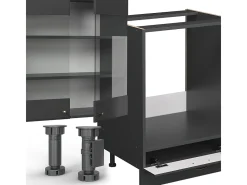 Mueble de cocina antracita-oro landhaus 300x60x81.6 fame-line