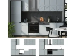 Mueble de cocina azul claro/gris antracita 300x60x81.6 fame-line