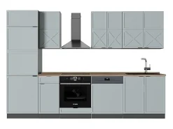 Mueble de cocina azul claro/gris antracita 300x60x81.6 fame-line