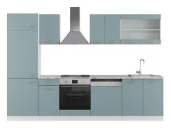 Mueble de cocina azul-gris-blanco 300x46x81.6 r-line