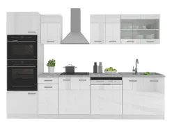 Mueble de cocina blanco alto brillo/blanco 300x60x81.6 r-line