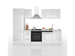 Mueble de cocina blanco alto brillo/blanco 270x57.1x81.6 optima