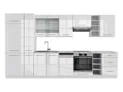 Mueble de cocina blanco alto brillo/blanco 355x60x81.6 fame-line