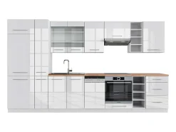 Mueble de cocina blanco alto brillo/blanco 355x60x81.6 fame-line