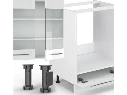 Mueble de cocina blanco alto brillo/blanco 355x60x81.6 fame-line
