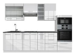 Mueble de cocina blanco alto brillo/blanco 280x60x81.6 fame-line