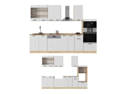 Mueble de cocina blanco casa de campo 300x46x81.6 fame-line