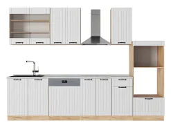 Mueble de cocina blanco casa de campo 300x46x81.6 fame-line