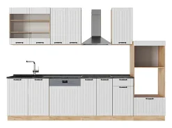 Mueble de cocina blanco casa de campo 300x60x81.6 fame-line