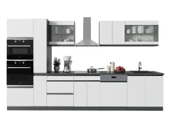 Mueble de cocina blanco/antracita 350x46x81.6 r-line