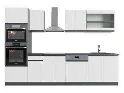 Mueble de cocina blanco/antracita 300x46x81.6 r-line