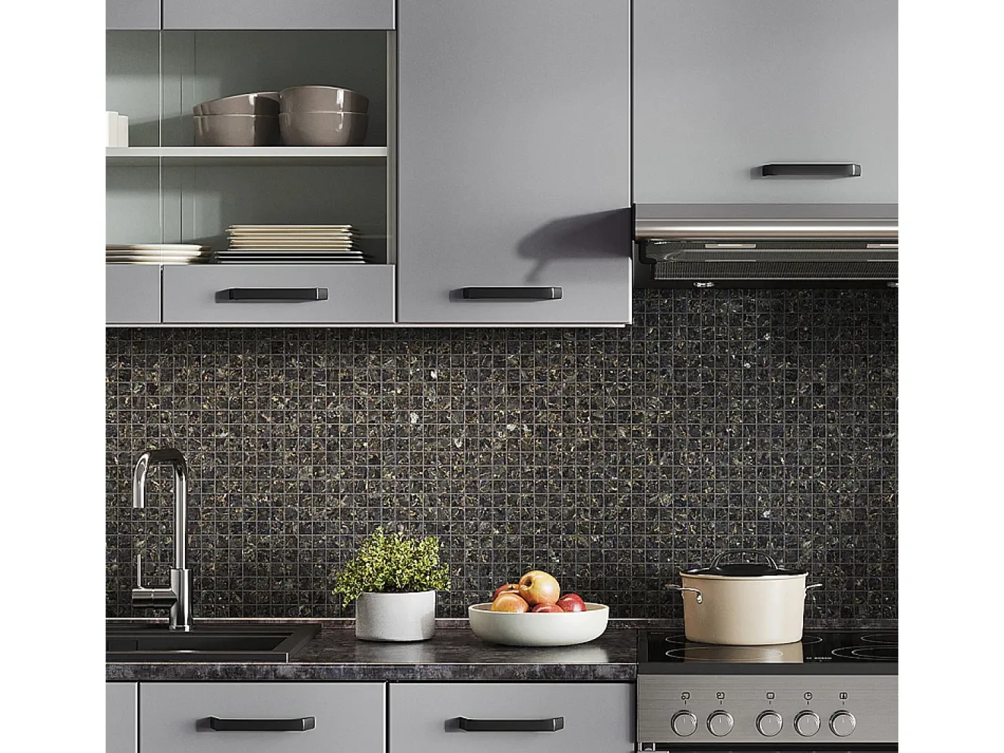 Mueble de cocina cachemira 240x60x81.6 r-line