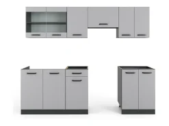 Mueble de cocina cachemira 240x60x81.6 r-line