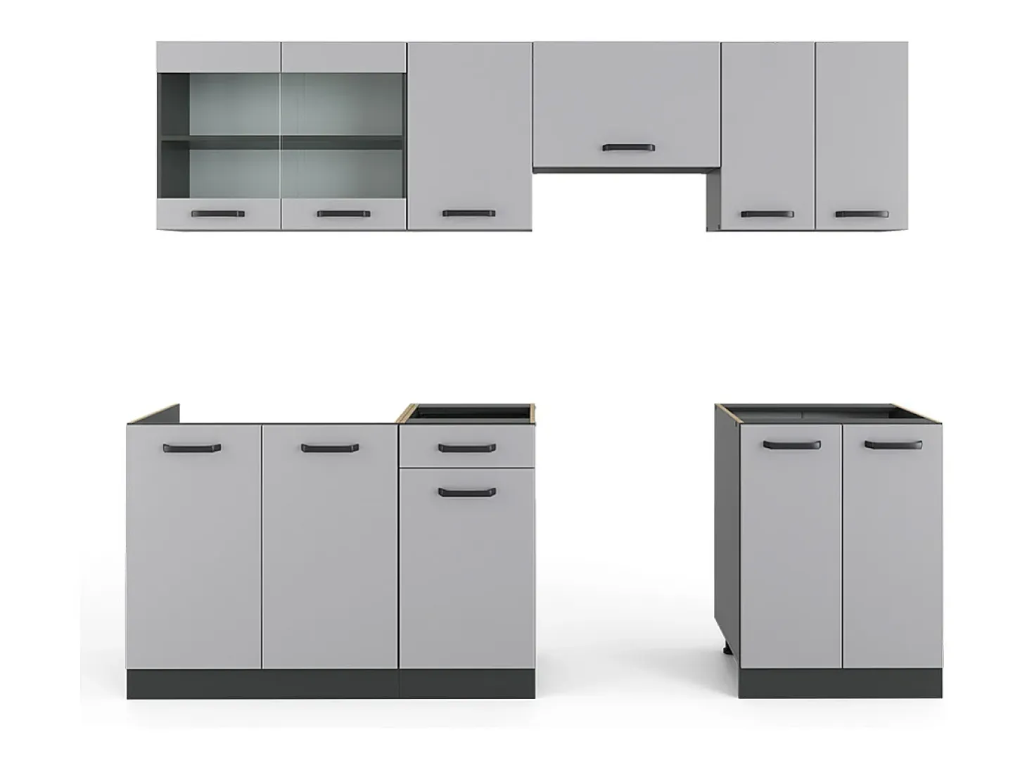 Mueble de cocina cachemira 240x60x81.6 r-line