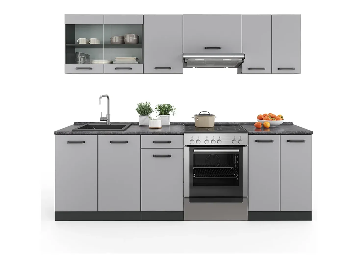 Mueble de cocina cachemira 240x60x81.6 r-line