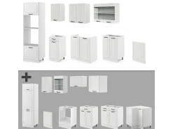 Mueble de cocina casa de campo blanca/blanca 300x60x81.6 r-line
