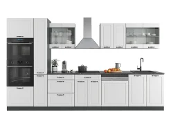 Mueble de cocina casa de campo blanca/antracita 350x46x81.6 r-line