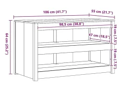 Mueble de Cocina con estante Roble Marrón 106 x 55 x 64 cm