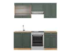 Mueble de cocina green-gold country/gold power roble 200x46x81.6 fame-line