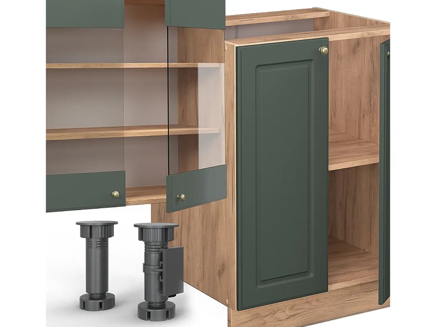 Mueble de cocina green-gold country/gold power roble 300x46x81.6 fame-line