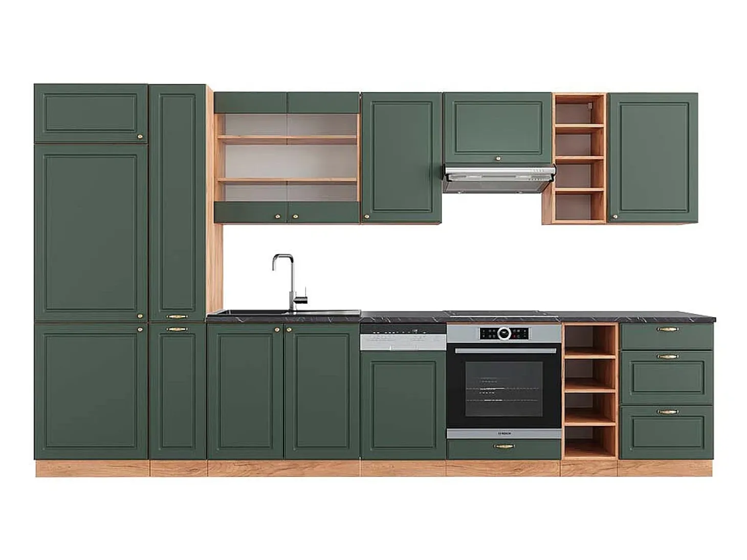 Mueble de cocina green-gold country/gold power roble 355x60x81.6 fame-line