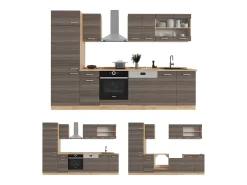 Mueble de cocina gris noble/roble dorado 300x60x81.6 r-line