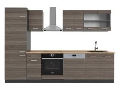 Mueble de cocina gris noble/antracita 300x46x81.6 r-line