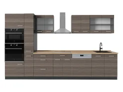 Mueble de cocina gris noble/antracita 350x46x81.6 r-line