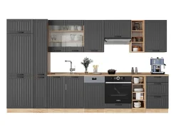Mueble de cocina gris oscuro 355x46x81.6 fame-line