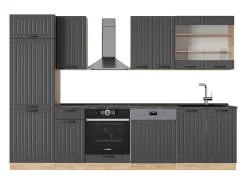 Mueble de cocina gris oscuro 300x46x81.6 fame-line