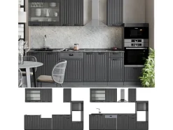 Mueble de cocina gris oscuro 300x60x81.6 fame-line