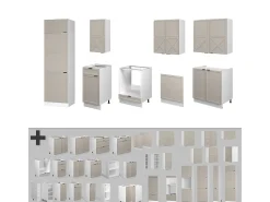 Mueble de cocina gris/beige/blanco 300x46x81.6 fame-line