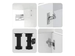 Mueble de cocina Kalmar blanco 4 piezas madera contrachapada