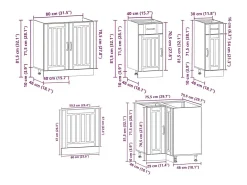 Mueble de cocina Kalmar blanco 11 piezas madera contrachapada