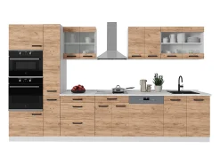 Mueble de cocina oro potencia roble/blanco 350x46x81.6 r-line