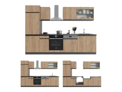 Mueble de cocina oro power roble/antracita 300x46x81.6 r-line