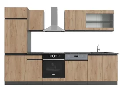 Mueble de cocina oro power roble/antracita 300x46x81.6 r-line