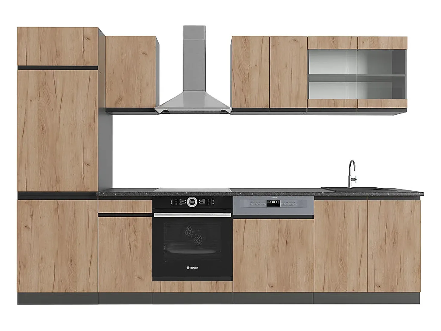 Mueble de cocina oro power roble/antracita 300x46x81.6 r-line