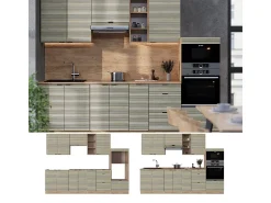 Mueble de cocina panel de roble/roble goldkraft 280x46x81.6 fame-line